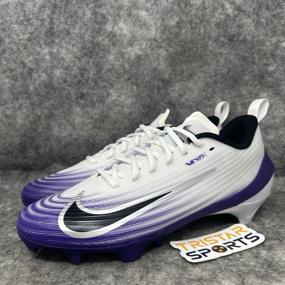 Nike Vapor Speed 3 Football Cleats Mens Size 9 White Court Purple HM8849-101